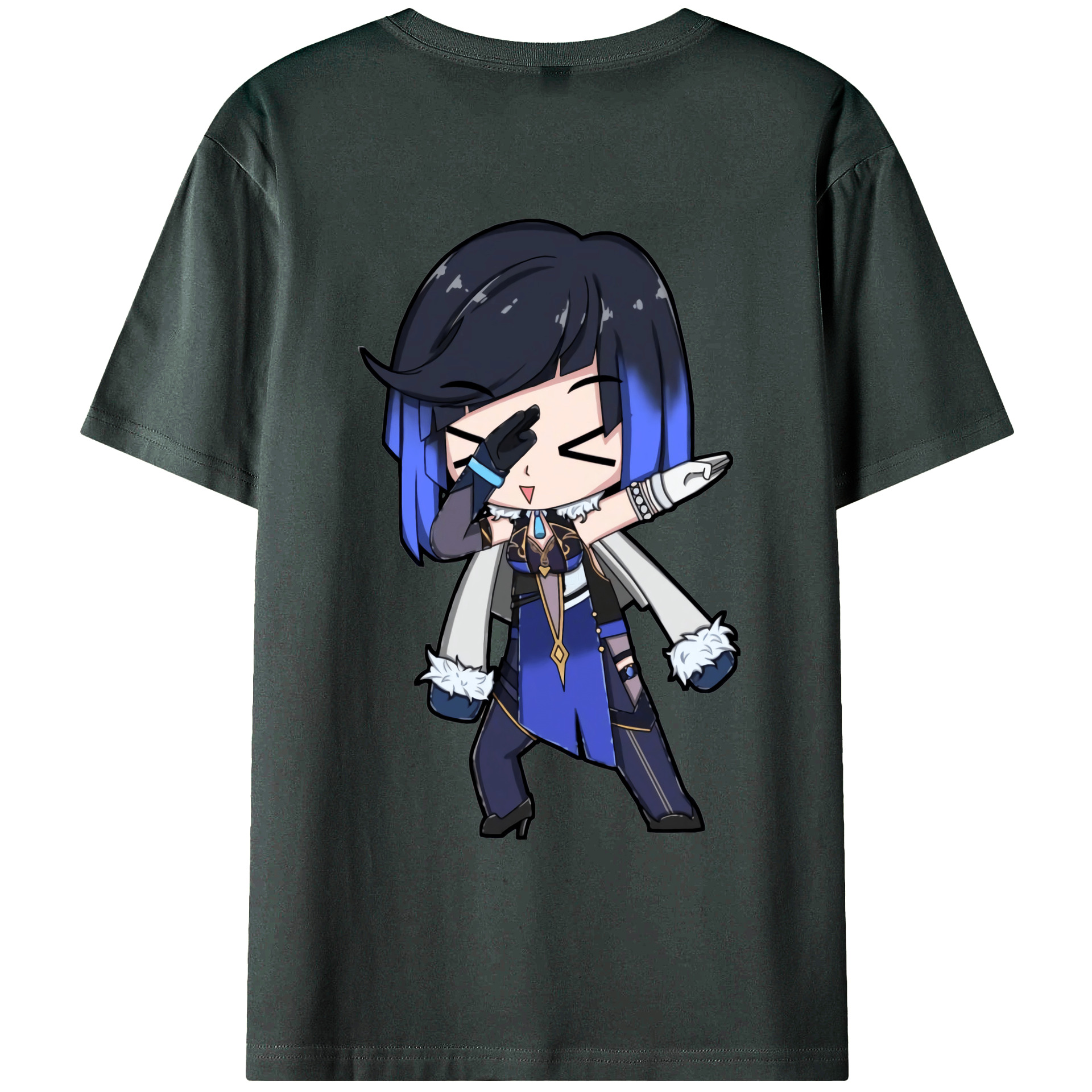 げんし神 夜兰 やらん genshin Yaran 綿100％ メンズ半袖Tシャツ（バックプリント） 通気性